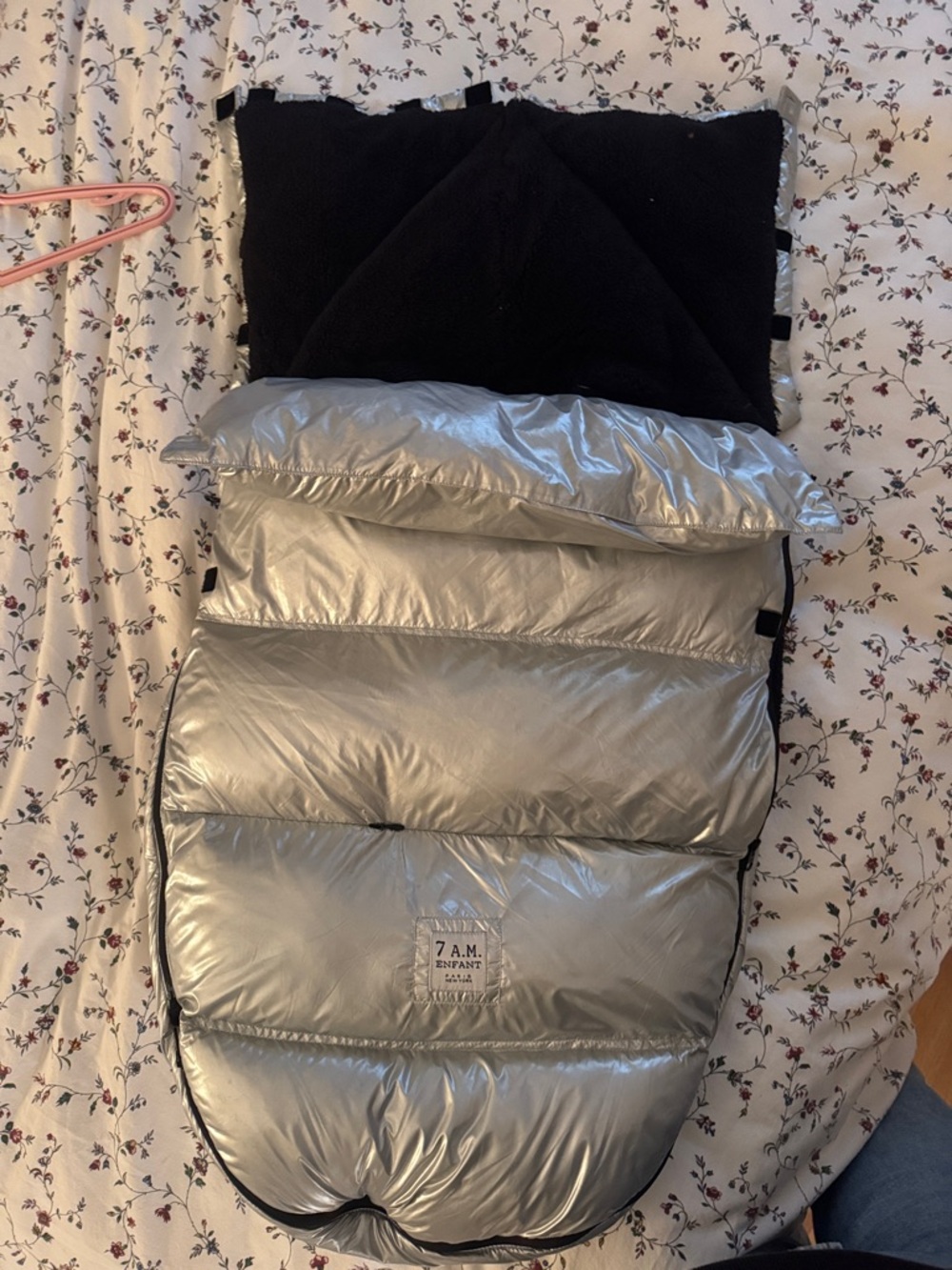 Silver Infant Footmuff - Insulated Baby Stroller Bag